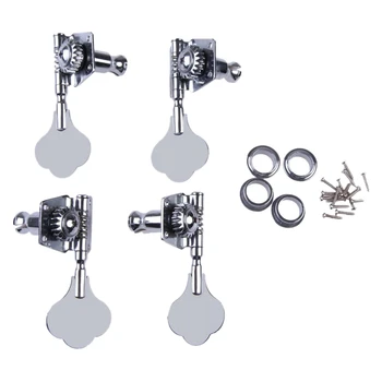 

4Pcs Bass Machine Heads (2L + 2R) ,Open Tuning Key Pegs Tuners Replacement for Electric Jazz Bass