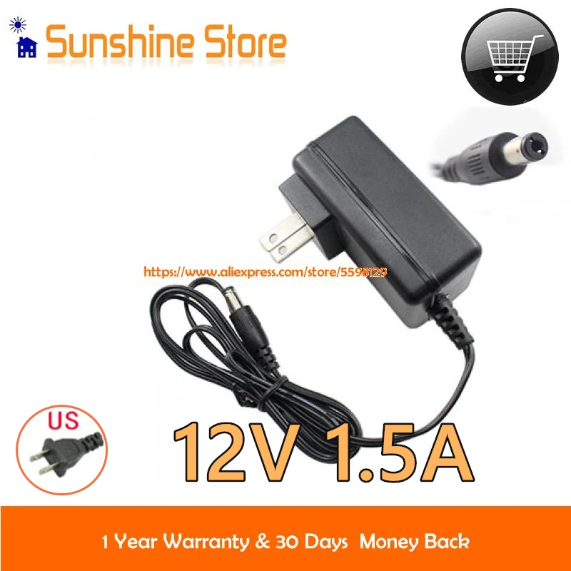 Cable de alimentación estilo de EUA YAMAHA PA-150B, adaptador de CA de 12V, 1,5a, 18W, cargador de ordenador, fuente de alimentación para portátil