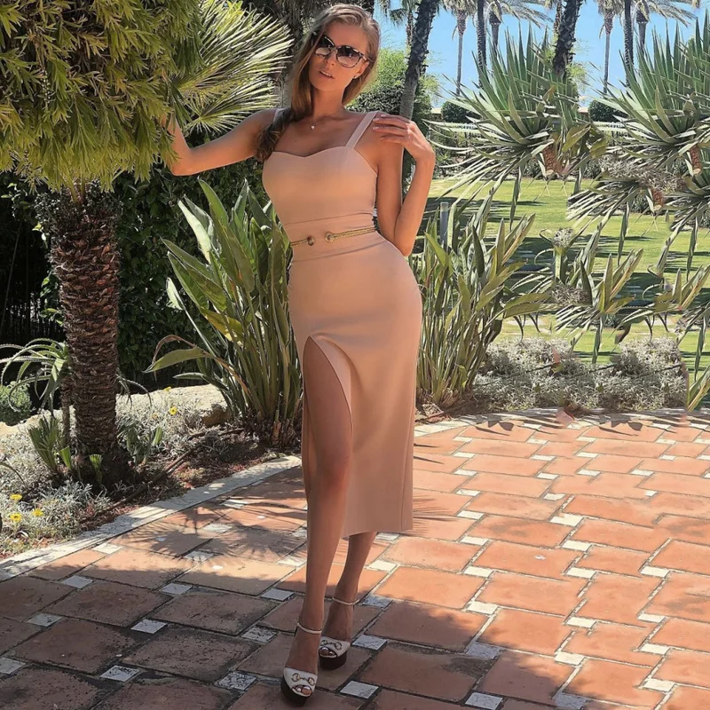 Новинка 2019 летнее женское Бандажное платье элегантное сексуальные Клубные