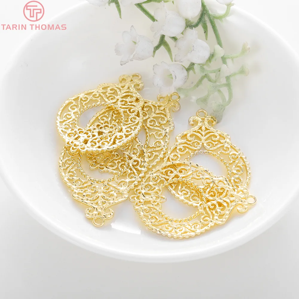 (1186)4PCS 27x37MM Loch 1,5 MM 24K Gold Farbe Überzog Messing Crown Charms Anhänger Hohe Qualität diy Schmuck Zubehör – Detail 6