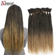 Xtrend микро Сенегальский твист крючком коса синтетические волосы для парика 22 дюймов 100 прядей в упаковке Омбре черный коричневый твист косы