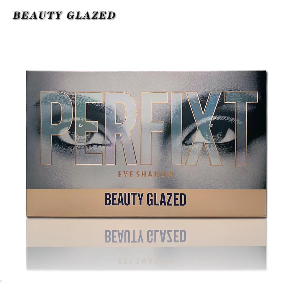 

Beauty Glazed Makeup 18 Shades Gemstone and Coral Makeup Eyeshadow Palette Glitter Shimmer Matte Warm Color Eyeshadow Pallete