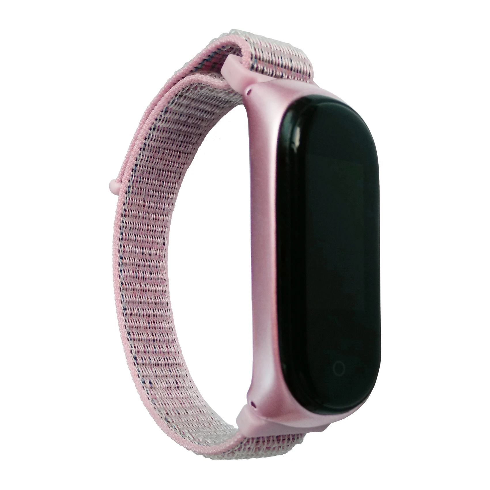 Pink Для mi band 4 браслет на липучке металлический корпус ремешок для часов для Xiaomi mi ремешок 3 4 ремешок дышащий браслет умные аксессуары для часов - Цвет: Pink