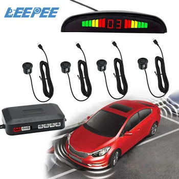 

12V Car Auto Parktronic LED Parking Sensor Display with 4 Sensors Car Parking Radar Reverse Backup Monitor Detector System Kits