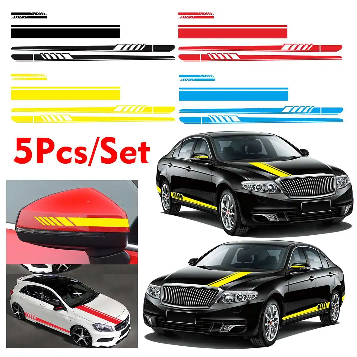 6M PVC Self adhesive sport style Auto Car Sticker Stripe Decal Decoration 1 roll