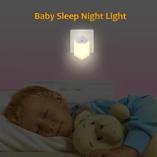 4 шт вилка со светодиодами-в ночном освещении 0,5 Вт теплые белые настенные светильники с датчиком сумерек до рассвета для кормящих детей Детская спальня