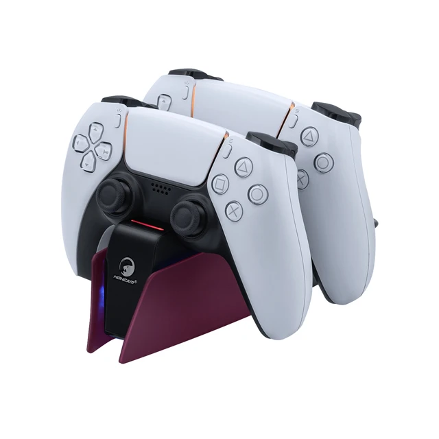 Honcam for PS5 Dual Controller Charger Fast Charging Dock Stand for