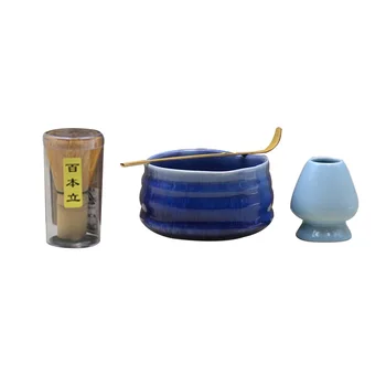

Handmade Antioxidants Matcha Tea Set Gift Tool Whisk Traditional Ceremony Mixing Spoon Bowl Accessories Ceramic Combination