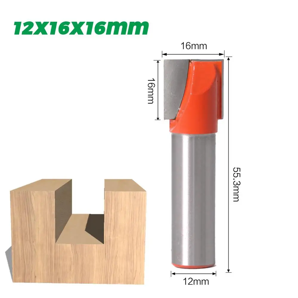 1 шт. 12 мм очистка нижней гравировки бит твердосплавный фреза Деревообрабатывающие инструменты ЧПУ фреза Концевая фреза для дерева - Длина режущей кромки: 12X16X16mm