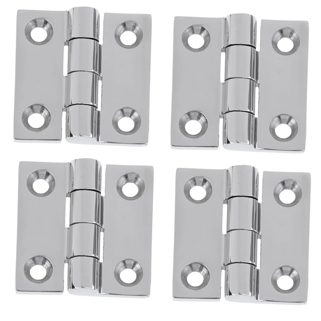 4pcs Marine Boat Door Hinge Mount 316 Stainless Steel Fitting Hardware 38x38mm