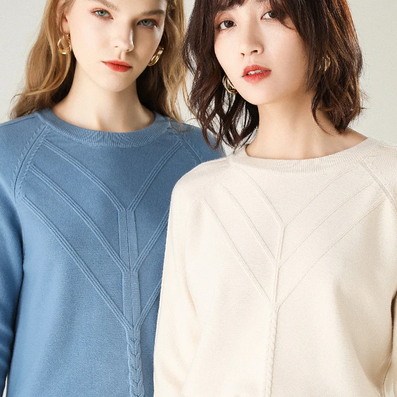 

adishree 2019 woman winter 100% Cashmere sweaters and auntmun knitted Pullovers High Quality Warm Female thickening O-neck