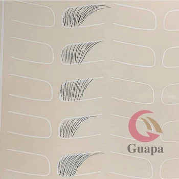 

2PCS Headstrokes Microblading Practice Skin No Ink Needed Professional Realistic Hairstroke Tattoo Latex Variety Eyebrow Designs