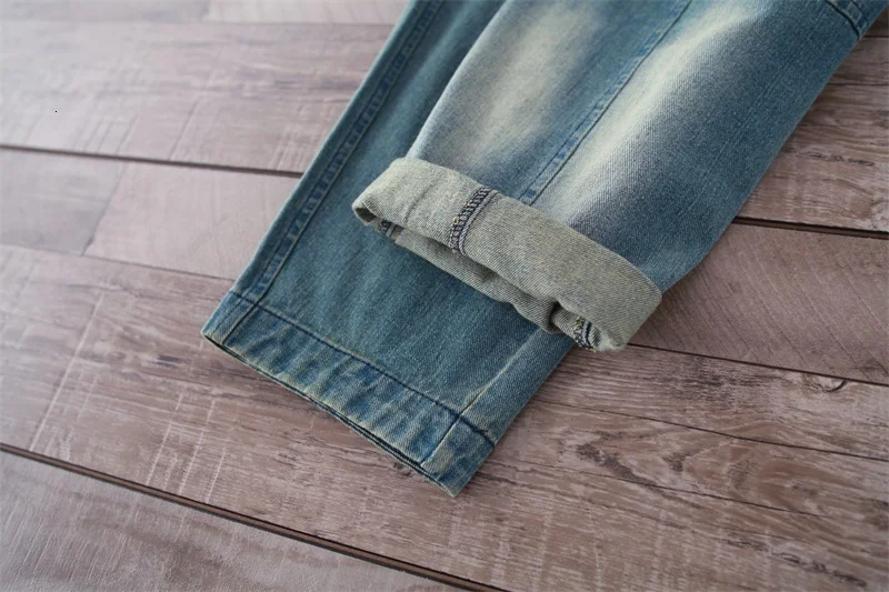 4608 Harem Jeans Woman Loose Washed Big Size Wide Leg Jeans S-3XL Bleached Jeans For Women Spring Ankle-Length Jean Femme