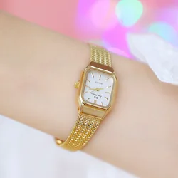 Luxury Wheat Ear Strap Design Elegant Ladies WristWatch Fashion Gold and Silver Waterproof Women Quartz Watches Relogio Feminino