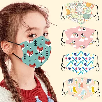 

Reusable Children's Face Mask for kids Washable Dustproof Cotton Cartoon Breathable Mask Windproof Coldproof Mask Mondkapjes
