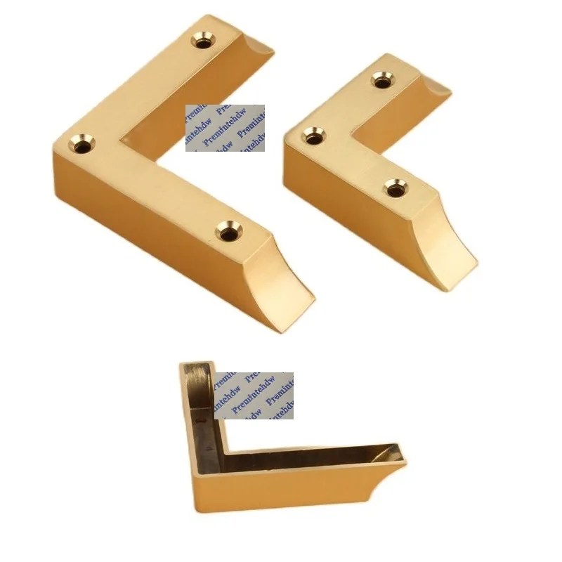 2pcs Brass L Shaped Feet For Chair Seat Furniture Coffee Bar