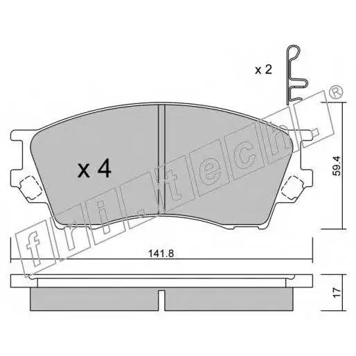 Колодки тормозные дисковые передние Mazda XEDOS9 fri.tech. 489.0