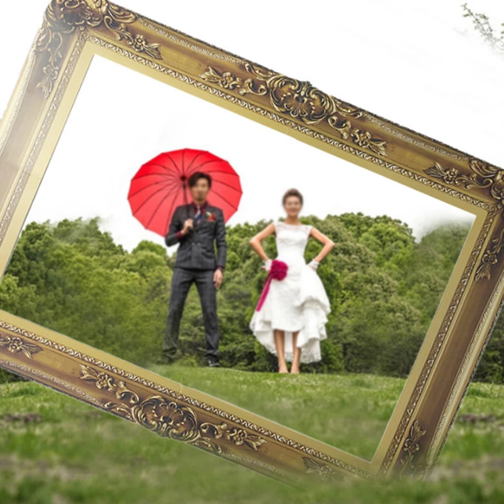 Vintage Paper Photo Booth Props Frame Wedding Party Large Picture Frame