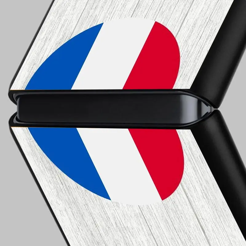 Phone Case For Samsung Galaxy Z Flip Cover ZFlip 3 5G Cover Black Hard Shell Back Luxury Capa Fundas Russia Spain France Line