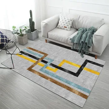 

Modern Simple Style Carpet Non-slip Wear-resisting Large Area Living Room Hallway Sofa Rectangle Irregular Pattern Rugs