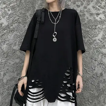 

T Shirt Men Harajuku Streetwear Fashions Funny Tshirt Men Women T Shirt Hip Hop Broken Short Sleeve T-Shirt Men Summer 2020