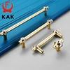 KAK Gold Crystal Knobs Kitchen Cabinet Handles Shoebox Closet Door Pulls Drawer Knobs Wardrobe Pullers with Screws Hardware ► Photo 3/6