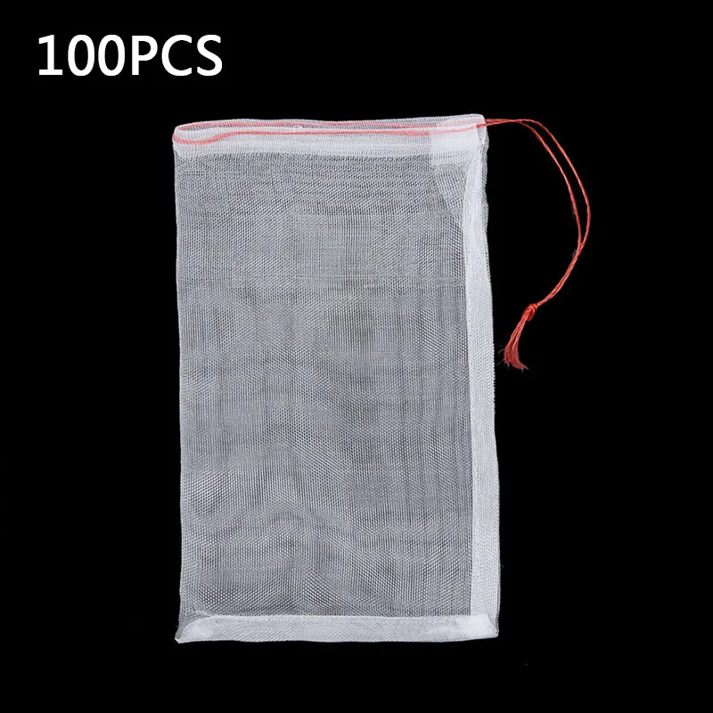 

100pcs Fruit Fly Protection Bags Exclusion Net Storage Mesh Bag Reusable Durable