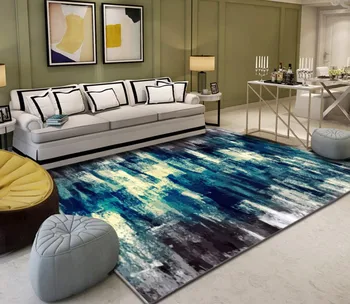 

Self-adhesive Wall Paper 3D Floor Decoration Painting Simple abstract color block pattern living room bedroom floor