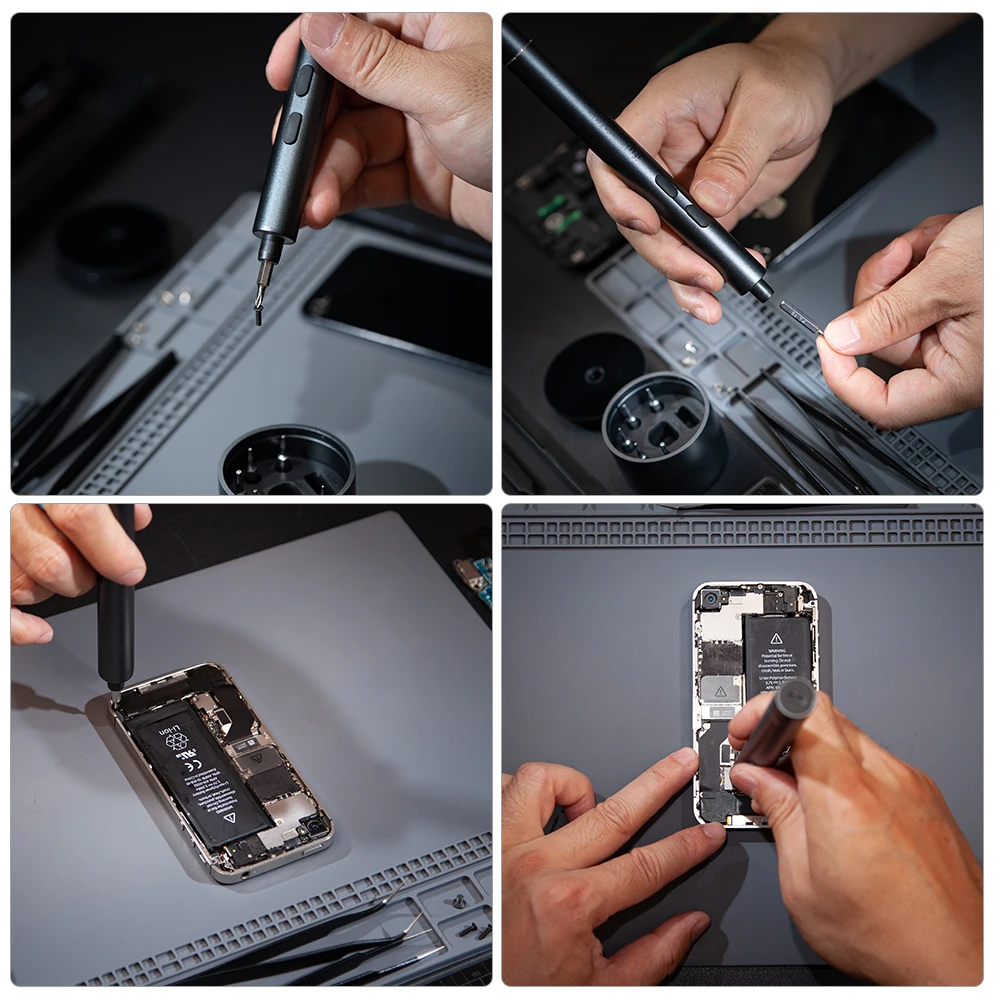 1F Pro Mini Electric Screwdriver Rechargeable Cordless Power Screw Driver Kit With LED Light Lithium Battery