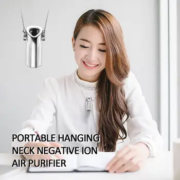 

Negative Ion ABS Negative Ion Air Purifier Air Purifier Necklace Easy To Carry Fashion Kid‘S Remove Haze Gift Deodorant Silver