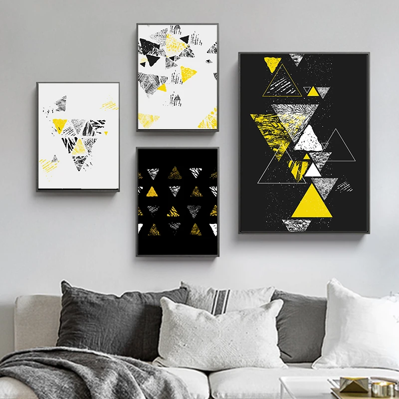 EF003 北欧抽象撞色几何图形-4----