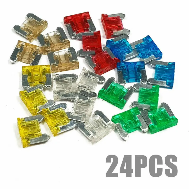 Micro Mini Blade Fuses Assorted Kit Set 24pcs Car Auto Truck SUV Low Profile APS