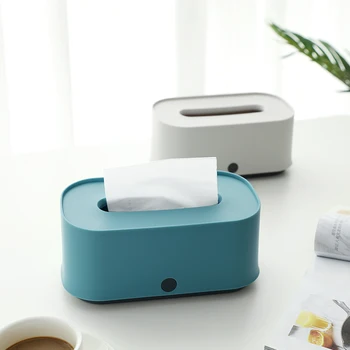 

Simple Plastic Tissue Box Container Tissue Paper Holder for home Hotel Kitchen Home Cover Napkin Tissue Storage Box