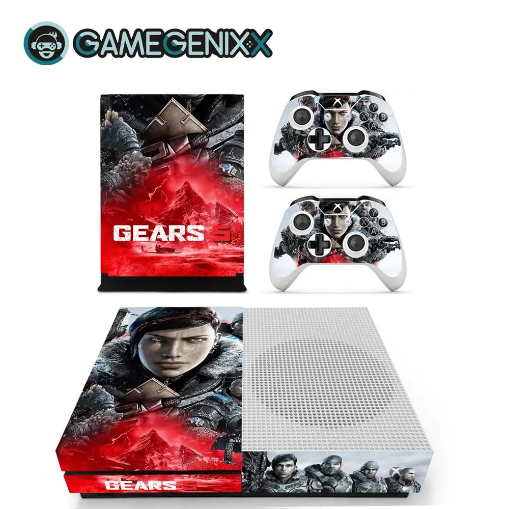 GAMEGENIXX кожи Стикеры винил Обёрточная Бумага Обложка для Xbox One Slim консоли и 2 Контроллеры-шестерней 5В