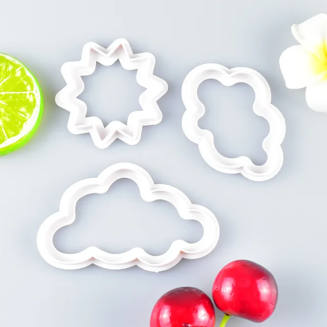 5Db/Set Cloud Grass Sun Cookie Cutter Egyedi Gyártású 3D -S Nyomtatott Fondant Süti Vágó Keksz Penész Sütemény Díszítő Szerszámok Új - Image 6