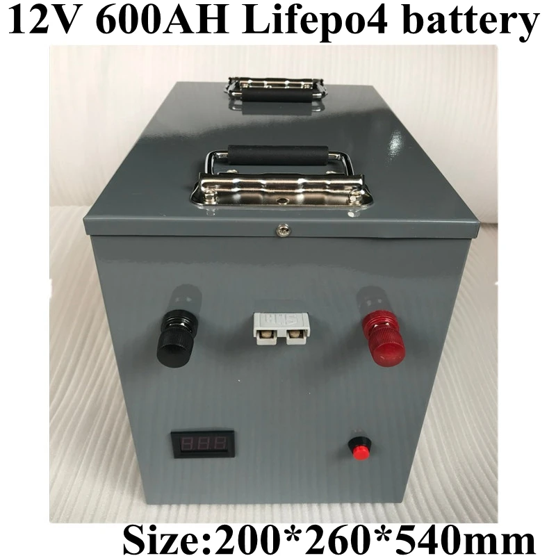 12V 600Ah Lifepo4 литиевая батарея 12v BMS с Bluetooth для хранения солнечной энергии мотор дома RV EV лодка+ 20A зарядное устройство