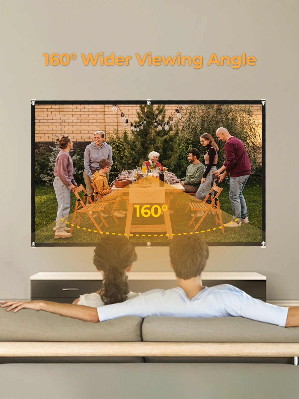 Portable Projector Screen 100/120/150 Inch HD 16:9 High Brightness Reflective Foldable Fabric Cloth Screen WEWATCH PS5/PS6/PS9 projector screen projection screen