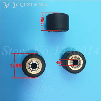 

4mm pinch roller Vinyl cutting plotter rubber roller 4X11X16MM 60PCS + inkjet printer myjet pinch roller 29X10mm 30pcs