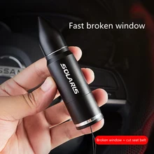 HYUNDAI SOLARIS – marteau de sécurité pour voiture, brise vitre de voiture, coupe vitre, ceinture de sécurité, outil de secours