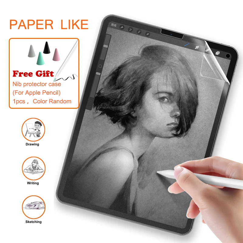 Paper Like PET Matte Write Painting Film Screen Protector For iPad 10.2 Pro 11 Air 5 4 10.9 Mini 3 4 5 6 9.7 10.5 2022 8th 9th