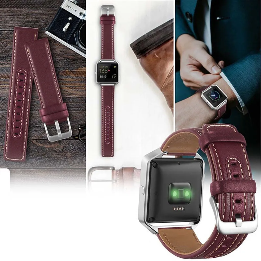 Браслет ремешок для fitbit кожаный сменный тканевый ремешок для часов Ремешок с рамкой для Fitbit Blaze оптовый поставщик