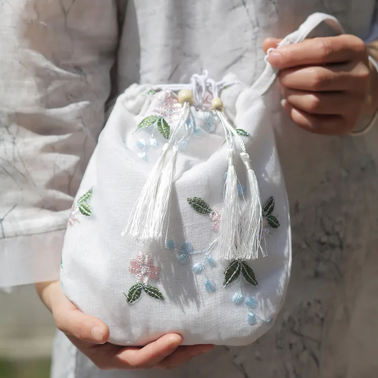 Корейская обувь Hanbok новая вышитая маленькая круглая сумка Hanfu художественная
