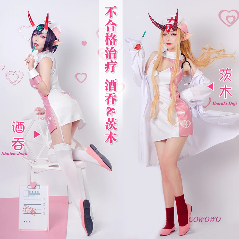 Аниме! Fate/Grand Order Shuten douji Ibaraki Doji Неквалифицированная кожаная форма для медсестры