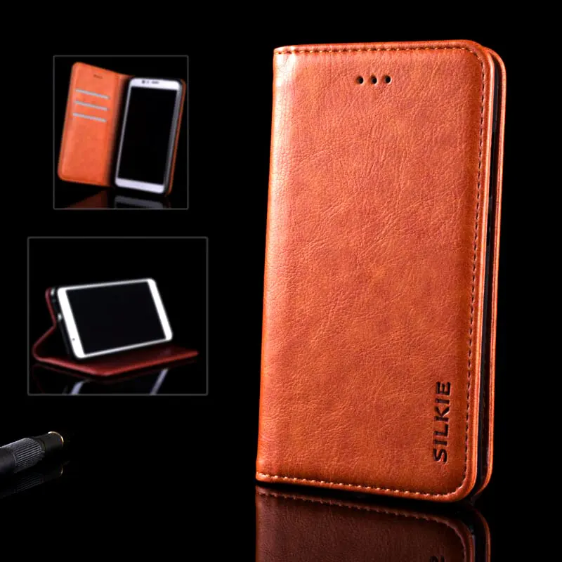 

SILKIE Classic leather wallet case cover for Xiaomi redmi Note 4 4X 5A 5A Prime with card slot and no magnet coque fundas coque