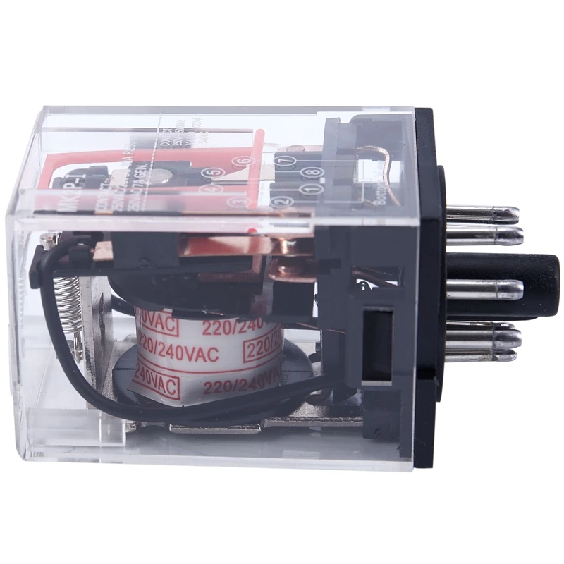 AC 220 V/230 V Катушка напряжения реле мощности PCB 8 контактов DPDT 2NO 2NC MK2P-1