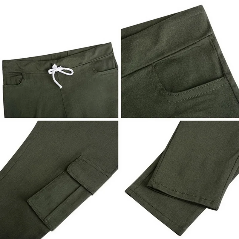 Брюки женские для фитнеса однотонные повседневные штаны с несколькими карманами