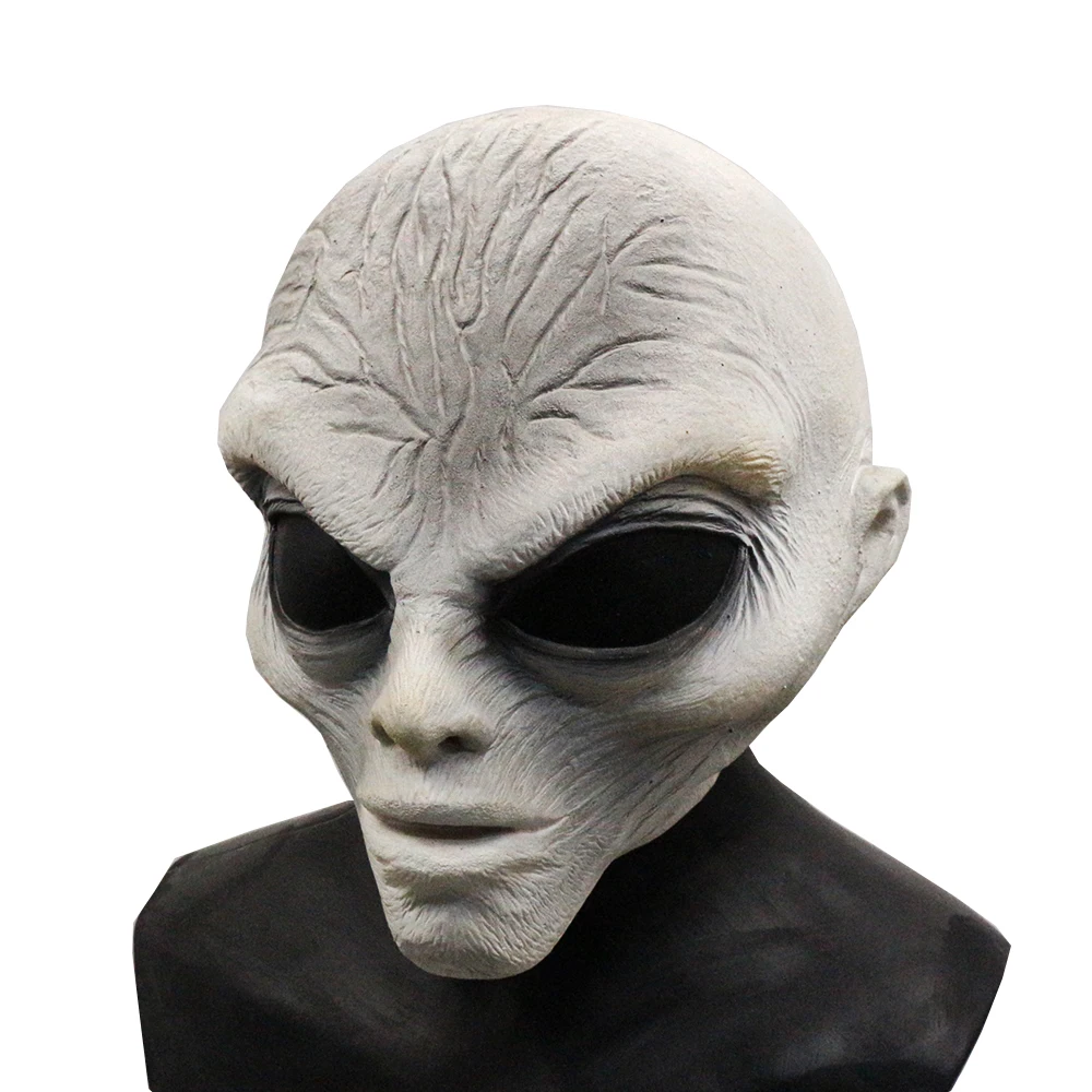 Латексная Маска инопланетянина Roswell UFO ET Outer Space, маска на всю голову, костюм, нарядное платье, вечерние, для фильмов, унисекс