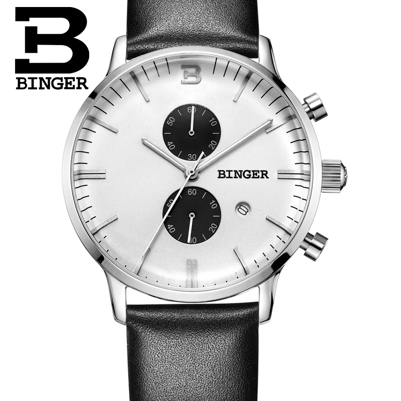 BINGER мужские часы Топ бренд класса люкс мужские спортивные военные наручные часы кварцевые часы водонепроницаемые Relogio Masculin нержавеющая сталь - Цвет: 01
