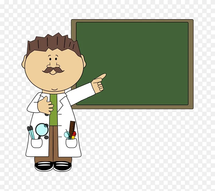 科学教师黑板科学家剪贴画粉笔板图片