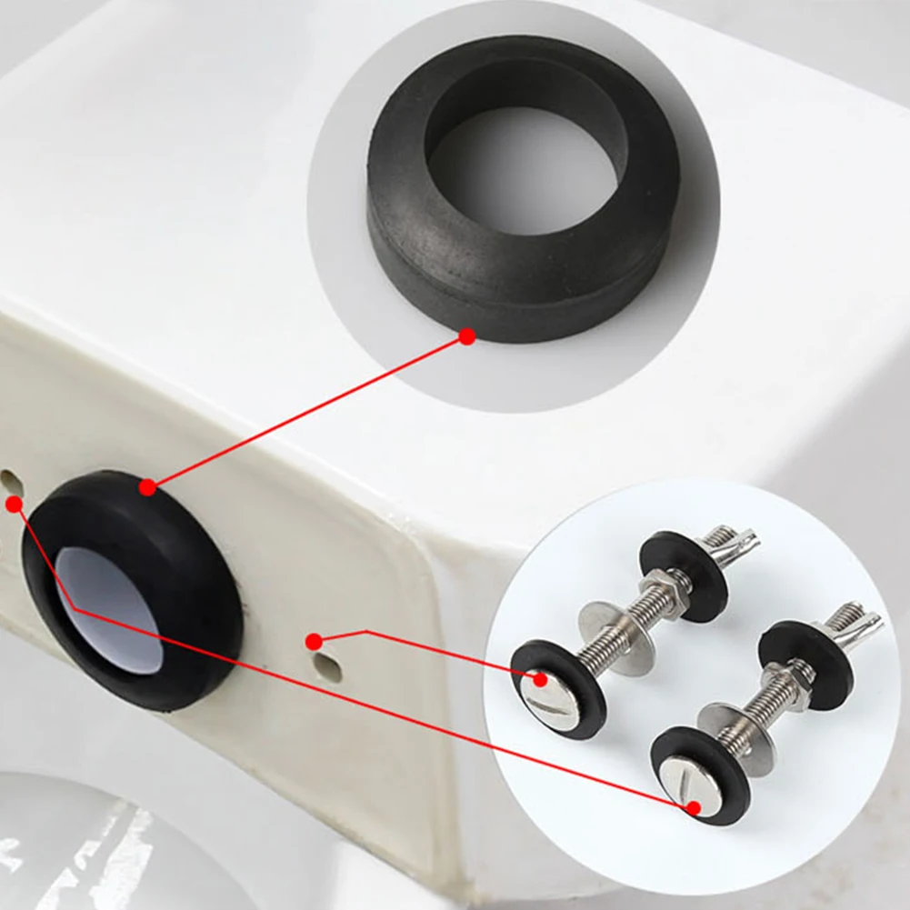 Cistern To WC Pan Fixed toilet cistern fixing kit Practical Stainless Steel Home Bolt Through Kit Closestool Durable Bathroom Accessories Spare 2pcs
